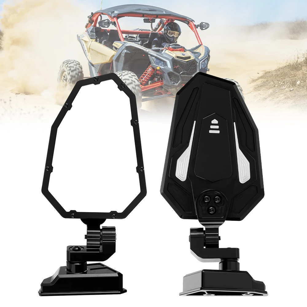 KEMiMOTO UTV X3 Side Mirrors Rearview Mirror Adjustable for Can Am Maverick X3 for CanAm x3 Max