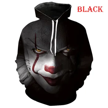 

New Joker Funny Hoodie Halloween Crazy Joker Male Sweatshirts Men Brand Hoodies Men 3D Printing Hoodie Casual Tracksuits Tops