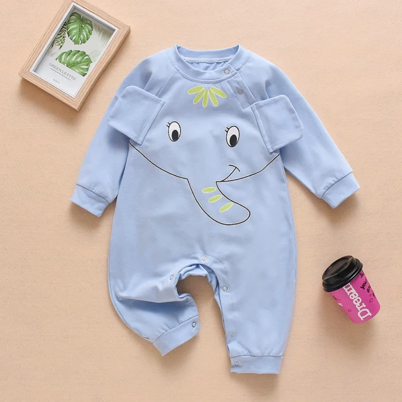 

Autumn Winter Infant Romper Casual Jumpsuits Baby Cartoon Big Ear Embroidery Printing Long Sleeve Rompers Kids Clothing34