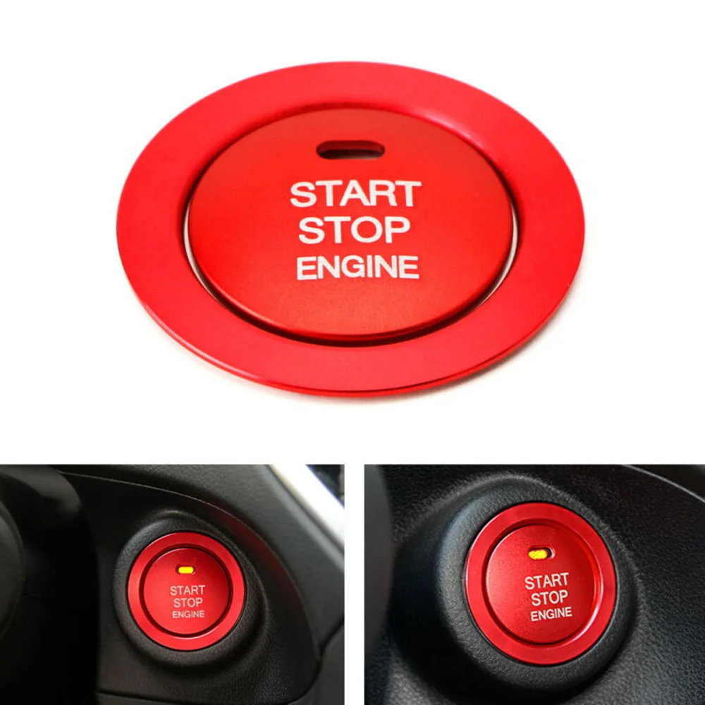 Red Aluminum Engine Push Start Button Ring For Subaru BRZ Forester WRX STI FR-S