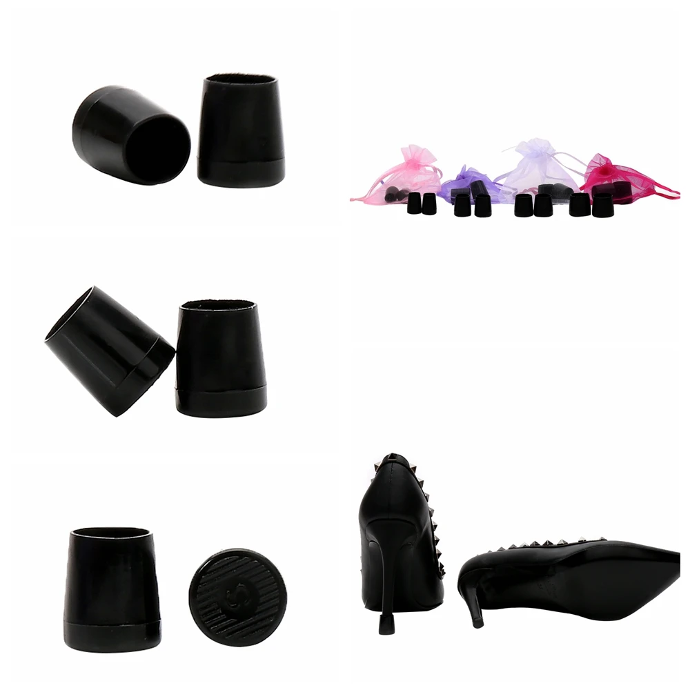 4 пар/лот; силиконовые защитные пленки на каблуке; туфли на высоком каблуке-шпильке; нескользящие колпачки на каблуке для свадебной вечеринки