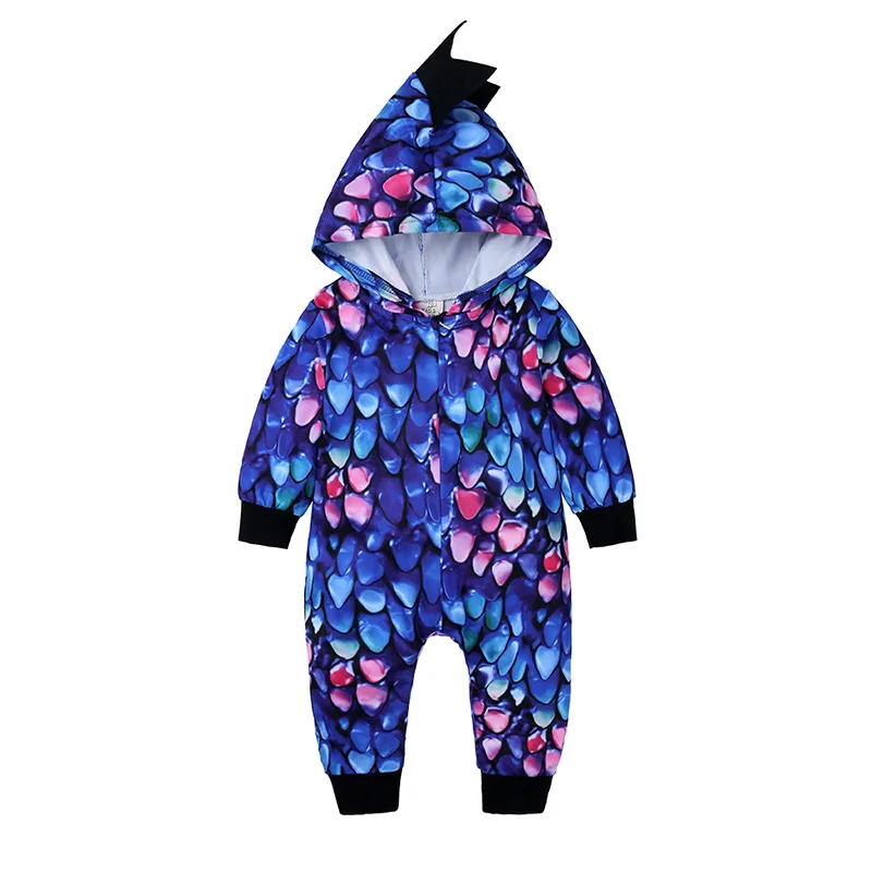 

New Style Dinosaur Scales Spring Autumn Baby Rompers Cute Cartoon Infant Girl Boy Jumpers Kids Baby Outfits Clothes