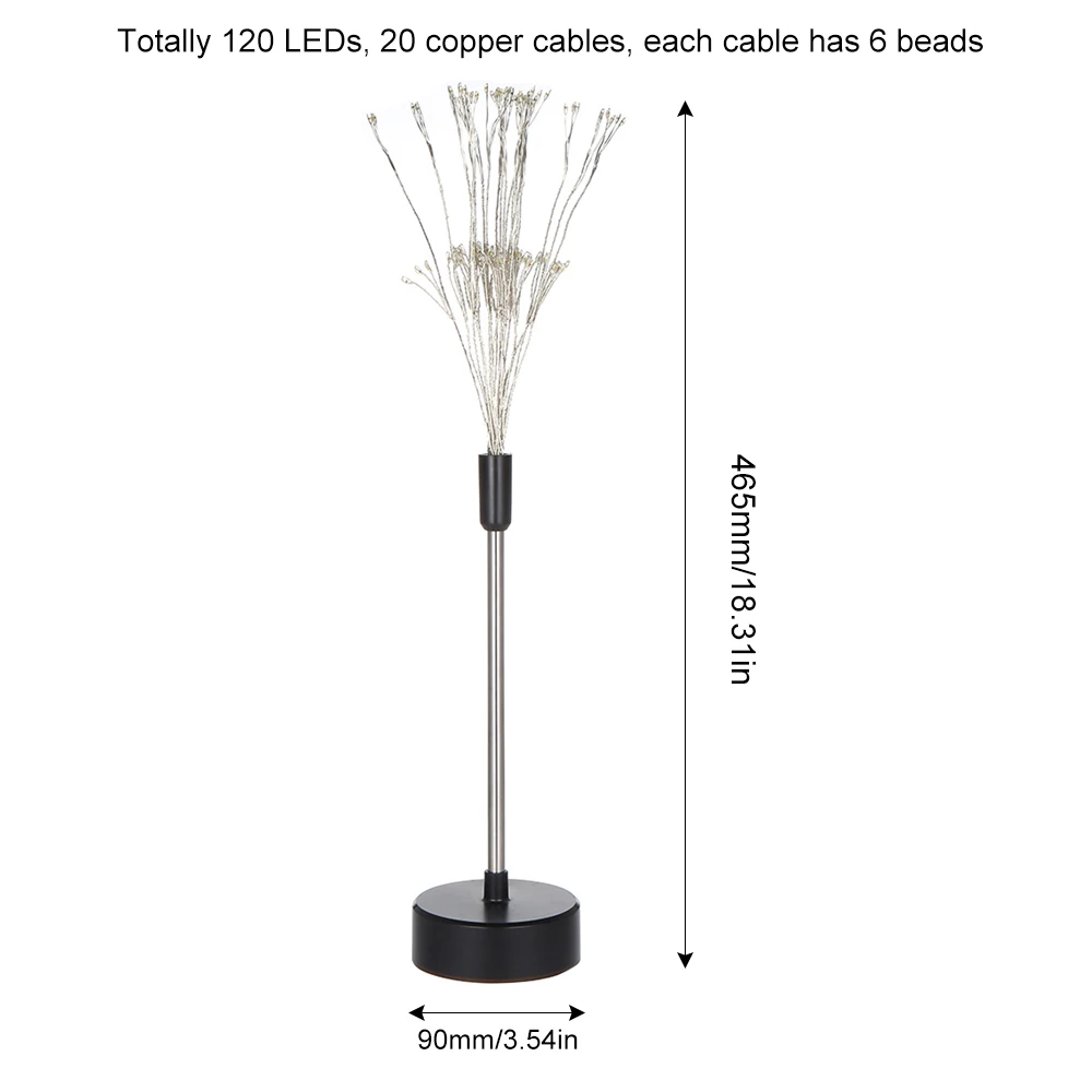 Remote Control USB Night Light 120 LEDs Branch Tree Lights Table Lamp Indoor Outdoor Artificial Decoration IP44 for Bedroom Home