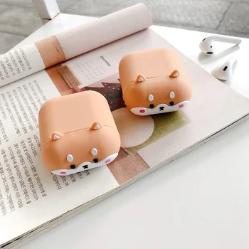 

Cute Corgi Cover For Airpods 1 2 Case Earphone Silicone Bluetooth Wireless Protective Case For AirPods Cute Dog Airpods Case