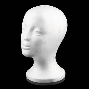 

Hot Practical Foam Female Mannequin Head Wigs Glasses Cap Display Holder Stand Model