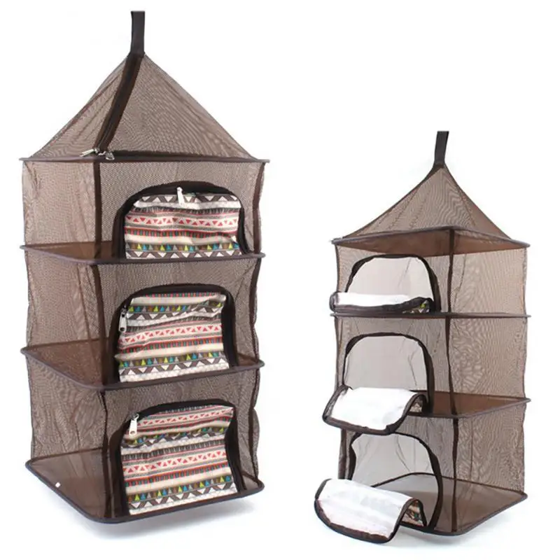 4 Layers Drying Net For Herbs Hanging Basket Dry Rack Herb Drying Net Bag Mesh Camping Storage