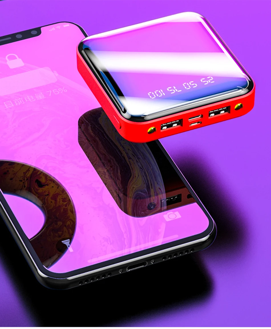 30000 мАч Внешний аккумулятор для iphone 7 6 6s 8 plus 11 pro XS max XR x 5S внешний аккумулятор зарядное устройство для мобильного телефона USB светодиодный внешний аккумулятор