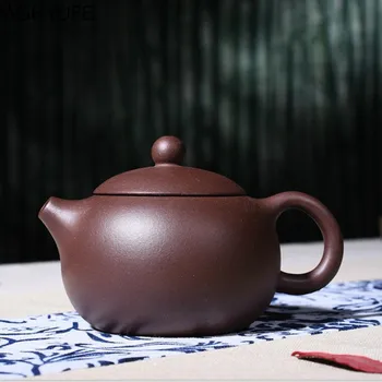 

180ml Handmade Purple Clay Kung Fu Tea Set Yixing Xi Shi Teapot Drinkware Chinese puer Teaset kettle Travel convenience tea set
