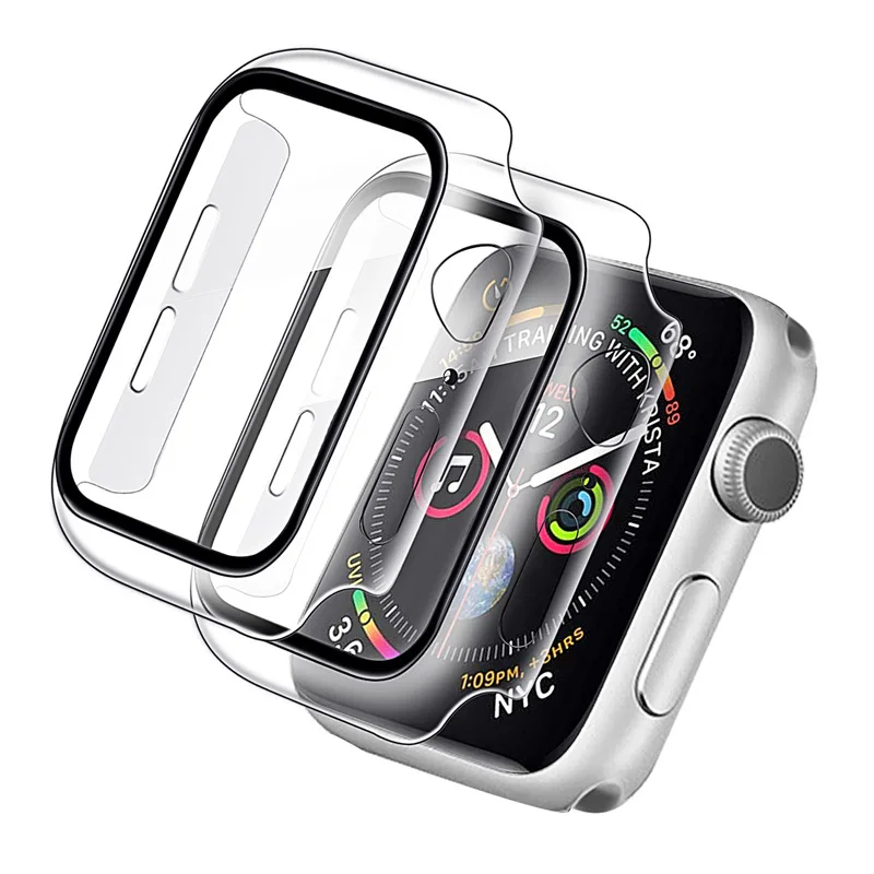 

For iwatch Apple Watch Series 2/3/4/5 38mm 42mm 40mm 44mm Screen Protector GlassCover Suitable for Apple Watch Protective case