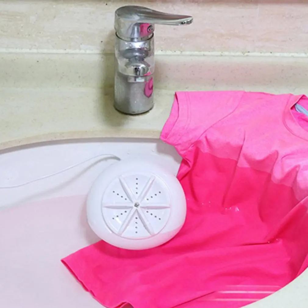 Mini Ultrasonic Washing Machine Portable Turbo Personal Rotating Washer Convenient Travel Home Business Travel USB