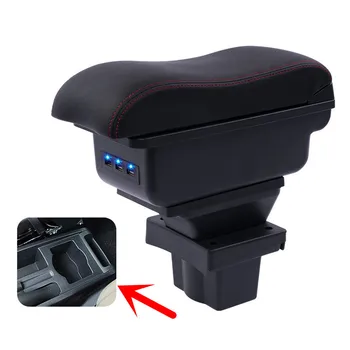 

For Skoda Yeti Octavia A5 armrest box central Store content box storage case USB interface decoration accessories 2008-2010