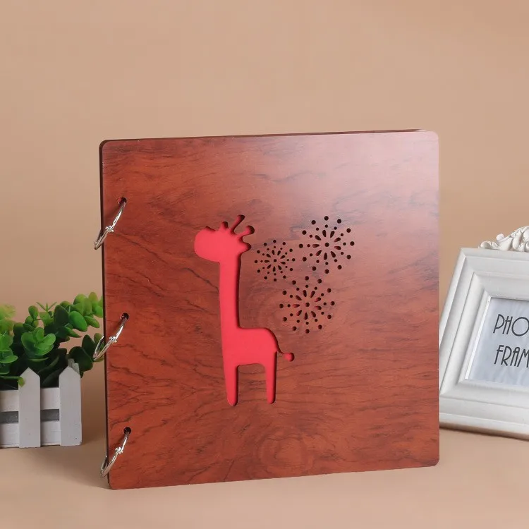 Новые diy самоклеющиеся черные карты фото скрапбук детские бумажные книги альбом фотоальбом 16 дюймов свадебные Большие винтажные деревянные