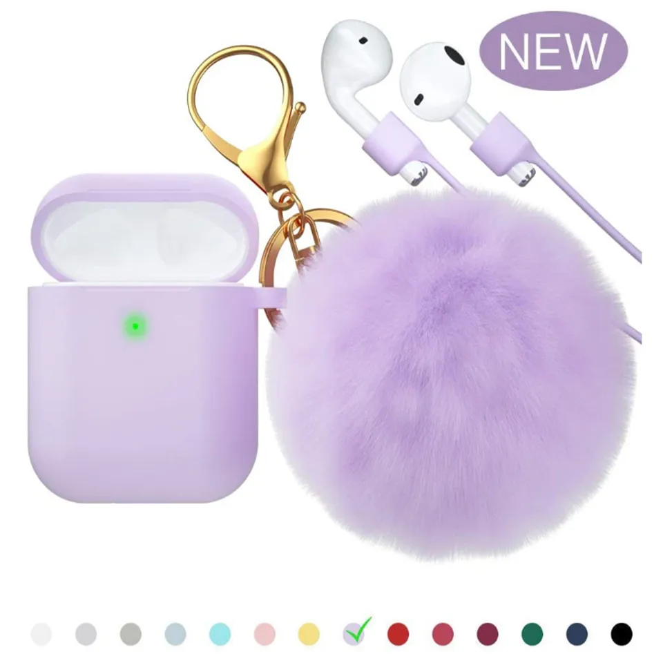 Custodia Morbida Per Airpods 2 Aipods Cute Girl Protezione In Silicone Airpods 2 Air Pods Cover Auricolari Accessori Portachiavi Airpods 2 Case
