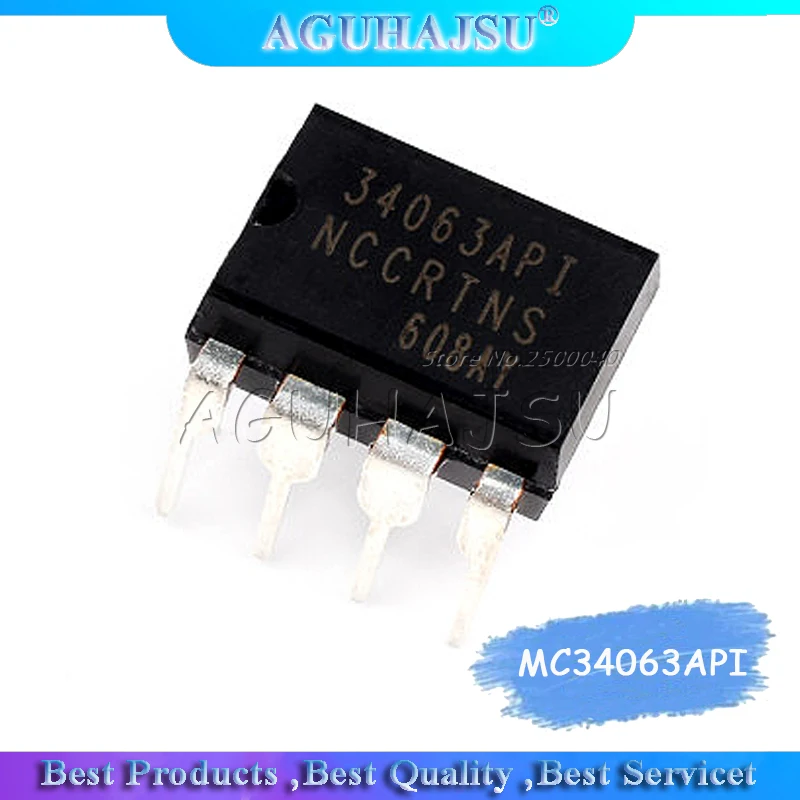 10 шт. MC34063API DIP8 MC34063AP1 DIP MC34063 34063API DIP-8 новый и оригинальный IC | Электронные