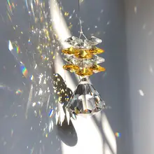 Хрустальные Восьмиугольные подвесные призмы с восьмиугольными подвесными частями, лампа, супер красота, Ловец солнечных лучей, домашний и садовый орнамент, домашний декор