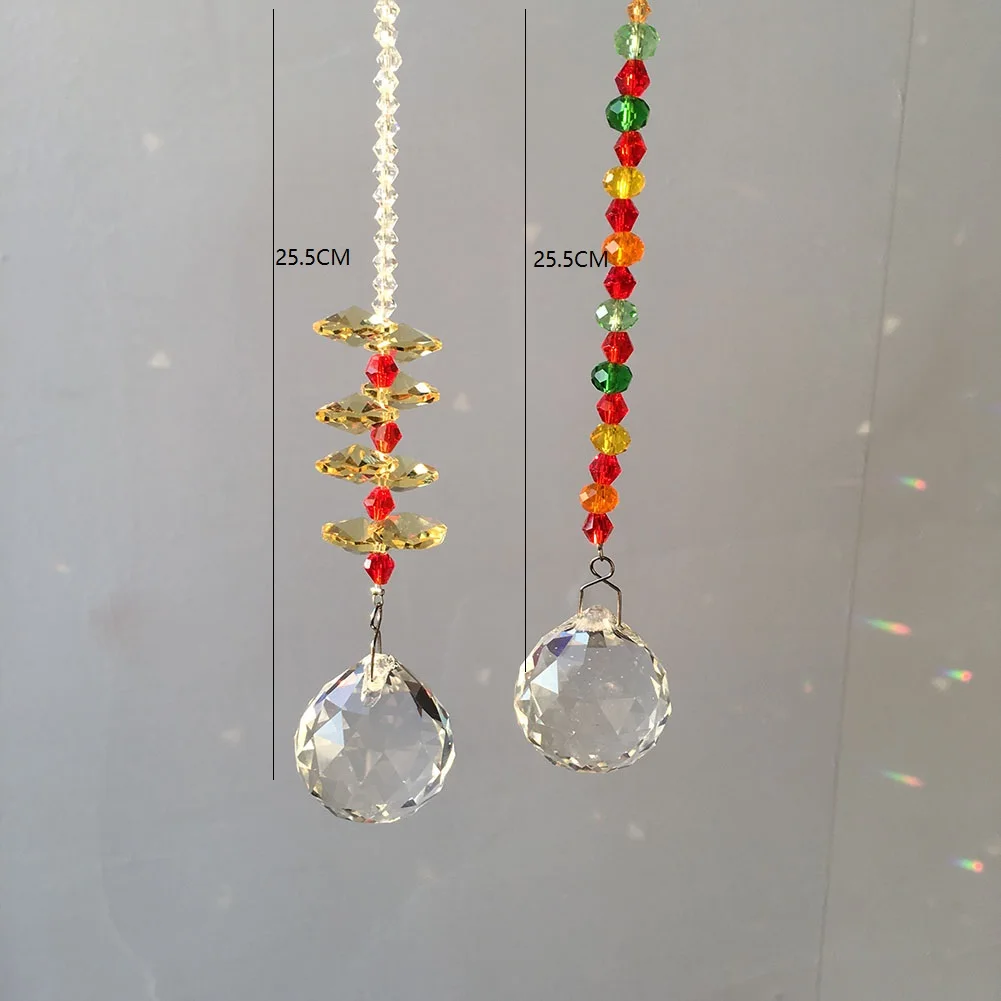 2PK/набор ручной работы Suncatcher Радуга производитель хрустальный шар Призма кулон Висячие орнамент домашний свадебный Декор сувениры