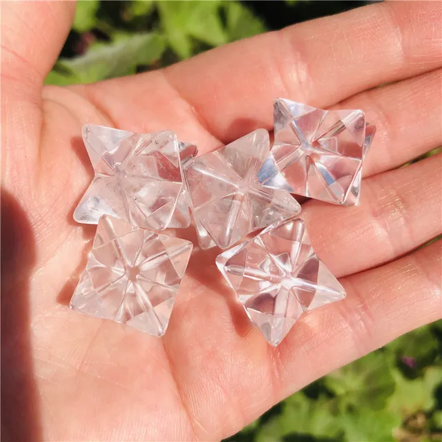 Természetes Tiszta Kristály Merkaba Inga Kristálykövek Csillagok Enerka Minerals Ékszerek Gyógyító Dekoráció - Image 3