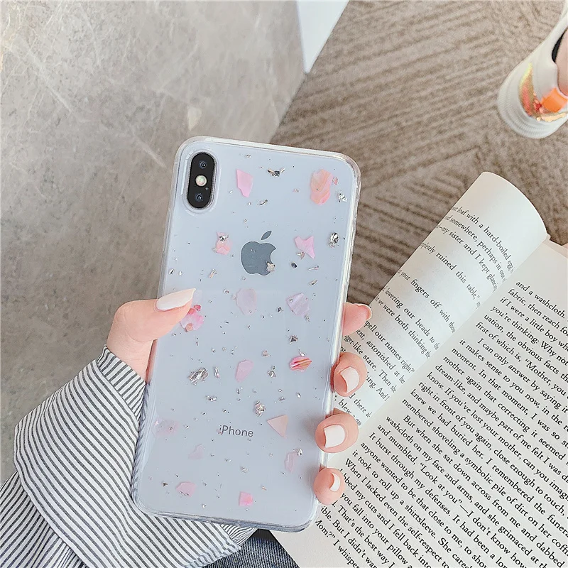 Модный золотой фольга блестки чехол для телефона для iPhone 11Pro XS MAX XR X прозрачный, мягкий чехол для iPhone 7 8 6s Plus 11 X чехол s - Цвет: Style 3
