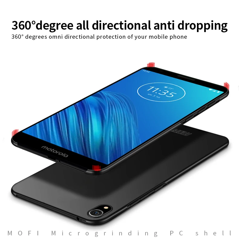 MOFi для Motorola Moto E6 чехол для ПК Жесткий Роскошный защитный чехол для Motorola Moto E6 Fundas Phone Shell