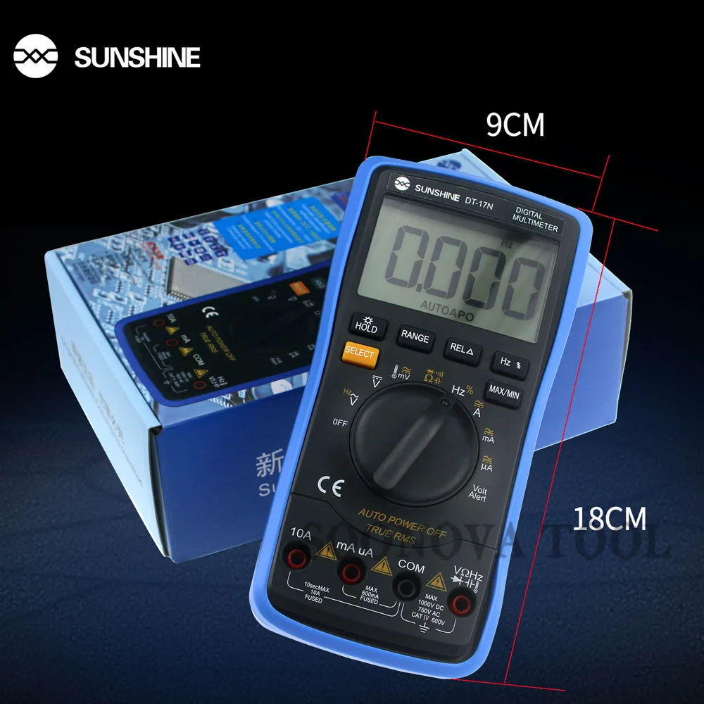 High Precision LCD Display Digital Multimeter AC DC Voltage Current Resistance Measure Tester Electronic Measuring Equipment