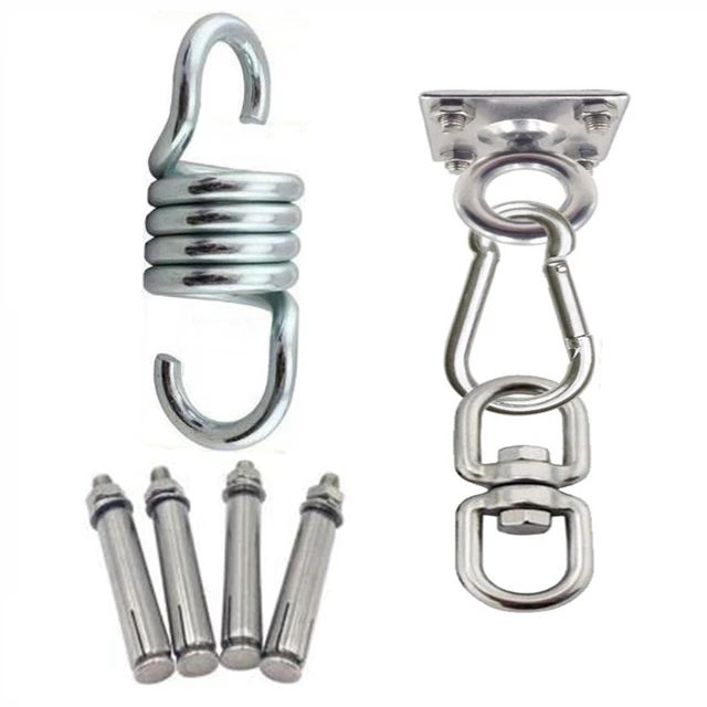 Stainless Steel Hammock Mount Ceiling Suspension Plates Hook Anchor Hanger Bracket For Gym Aerial Yoga Sex Swing Hanging Kit Rotatable set
