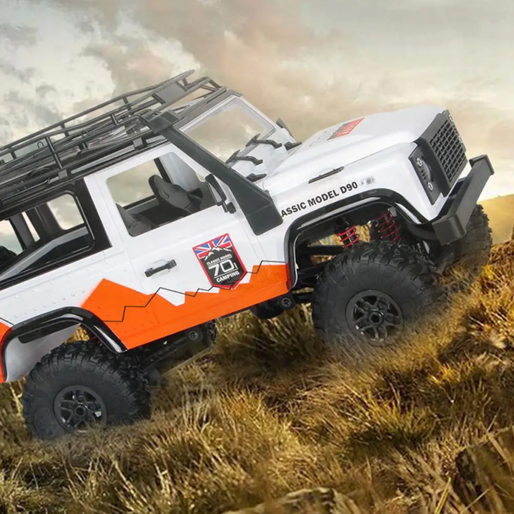 Крутая радиоуправляемая Игрушечная машина 1/12 2,4 г 4WD Радиоуправляемый автомобиль с светодиодный легкий гусеничный альпинистский внедорожный грузовик D90