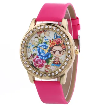 

Luxury Women Watch Diamond Inlaid Flower Round Dial Faux Leather Band Quartz Wrist Watch Fashion Quartz Watch Montre Femme