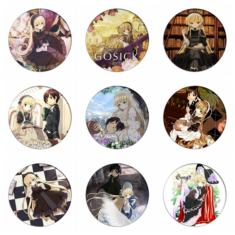 

Anime GOSICK Cosplay Backpack Badges Victorique De Blois Brooch Pins Kujo Kazuya Collection Toys Breastpin for Bags Clothes