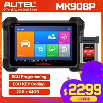 

Autel MaxiCom MK908P OBD2 Scanner ECU Coding J2534 ECU Programmming Key Coding OBD 2 Auto Car Diagnostic Tool PK Maxisys Elite