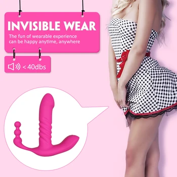 Telescopic Vibrator for Women Panties Anal Beads Butt Plug Vagina Female Dildo Vibrators Sexy Sex Toys For Couple Adult 18 Woman 4