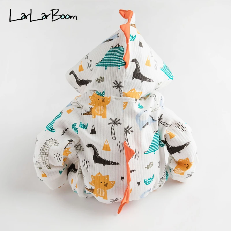 LarLarBoom осень пружины милый, для новорожденных и малышей, Детский комбинезон с принтом в виде героев мультфильмов из Корал-флиса для маленькой девочки костюм для маленьких детей одежда Детский комбинезон