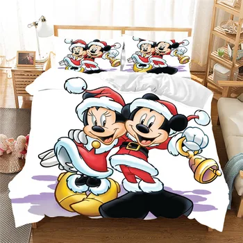 

Mickey Minnie Christmas Bedding Set Duvet Cover Children Bed Set Queen King Size Bedding Set Gift Nightmare Before Christmas