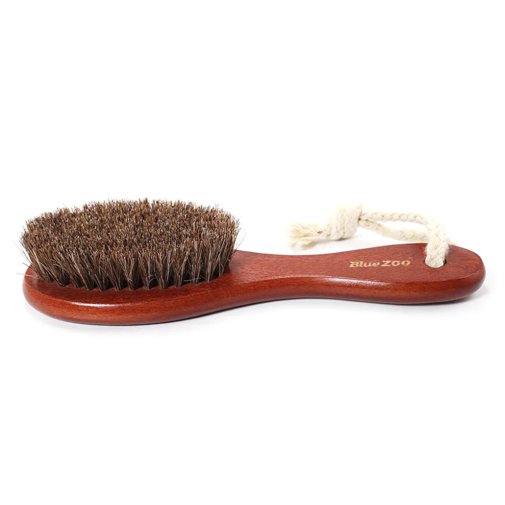 Blue Zoo High Quality Brown Wooden Multifunction Hair Beard Moustache Head Shoes Brush Body Cleaning Tools S0005 Foundation Brushes Good Makeup