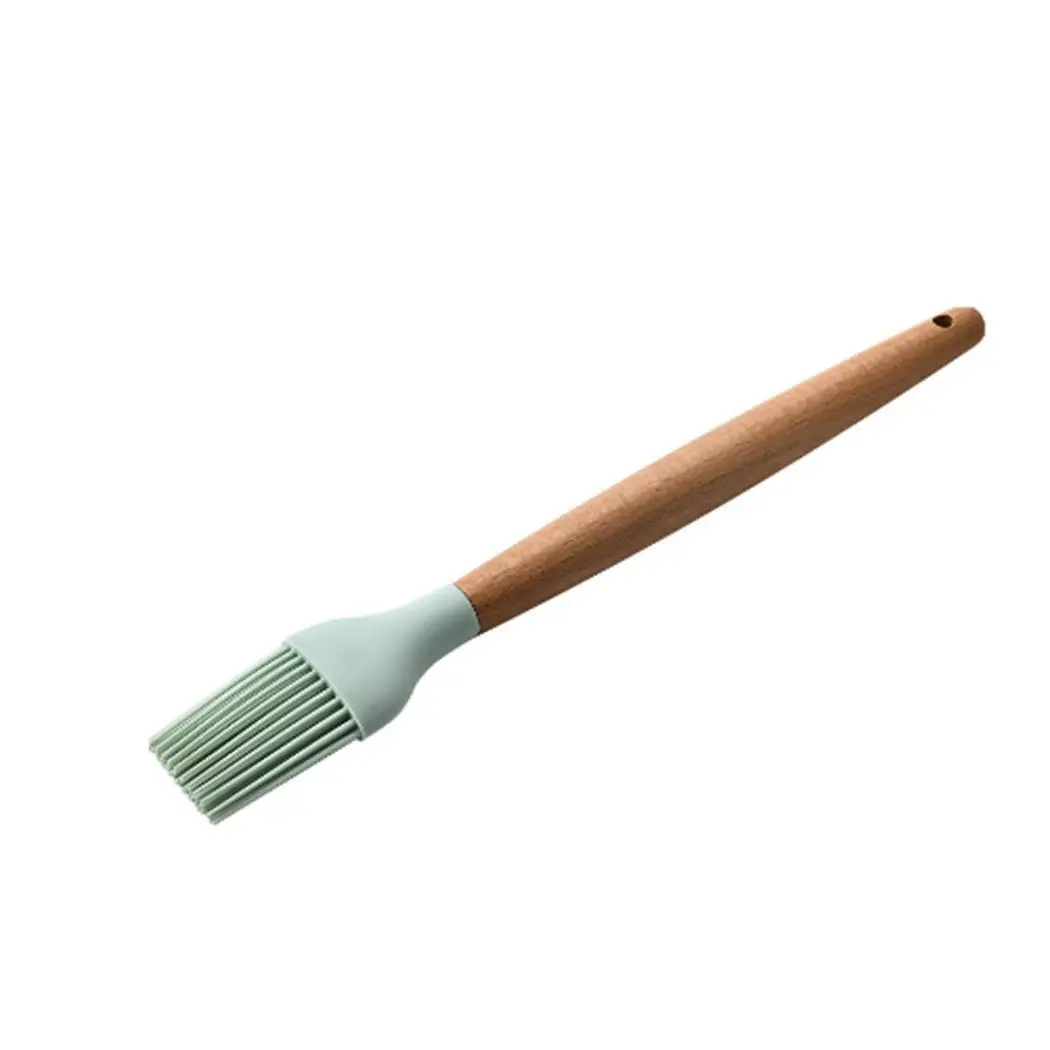 brush Набор посуды прочный практичный термостойкий силиконовый кухонный инструмент ложка, дуршлаг, лопатка, лопатка, суп и т. д - Цвет: brush