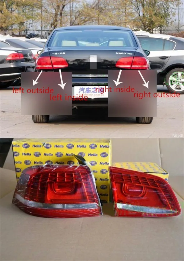 EOsuns светодиодный предупреждающий светильник для volkswagen passat b6 2012- седан, тормозной светильник+ поворотник задний бампер светильник отражатель