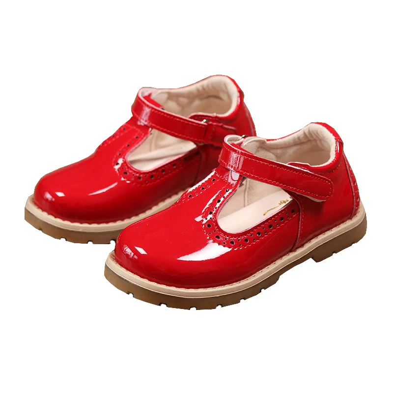 girls red patent shoes