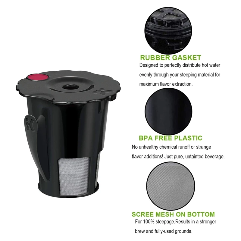 4 Pack Filter Kopi Reusable Hitam untuk 