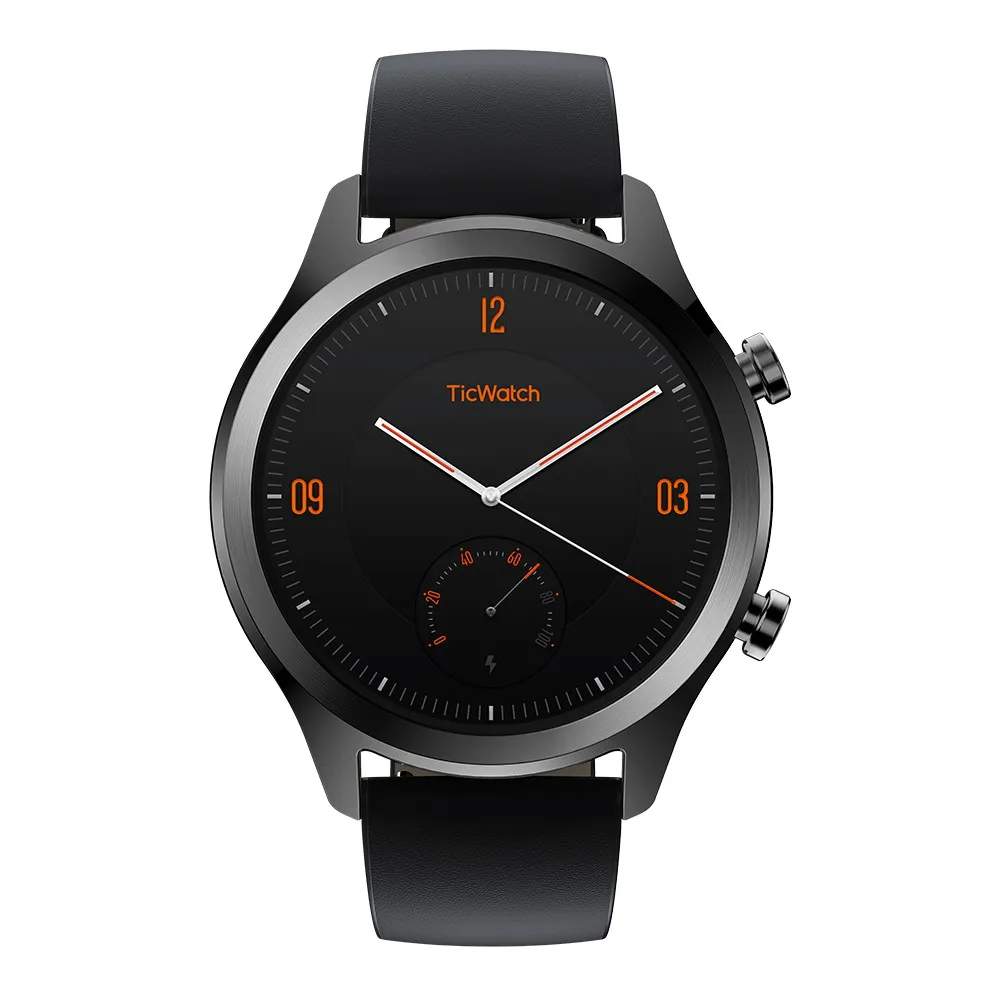 [] Global Ticwatch C2 Android носить NFC Google Pay gps Смарт часы IP68 Водонепроницаемый AMOLED smartwatchs для мужчин и женщин - Цвет: black 20 mm
