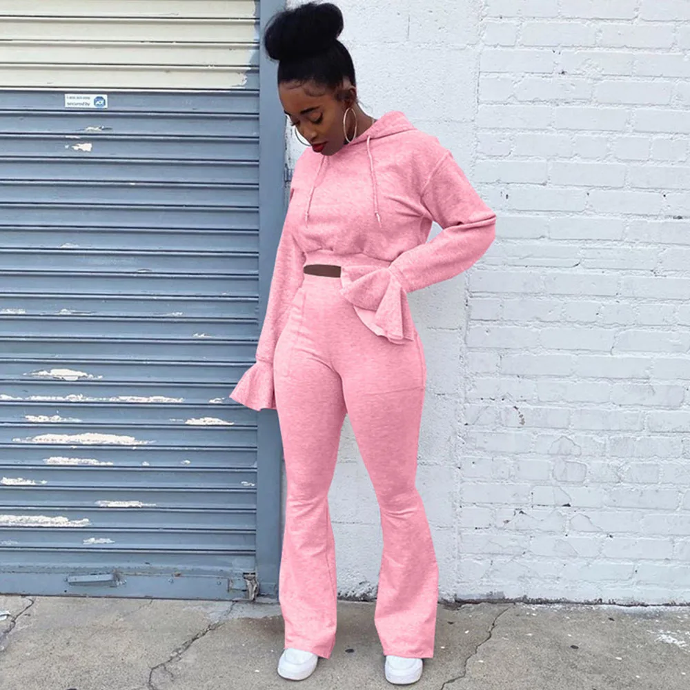 

Streetwear Casual Tracksuit Women's Set Hooded Sweatshirt Jogger Pants Suit Two Piece Set for Women Matching Sets Club Outfits