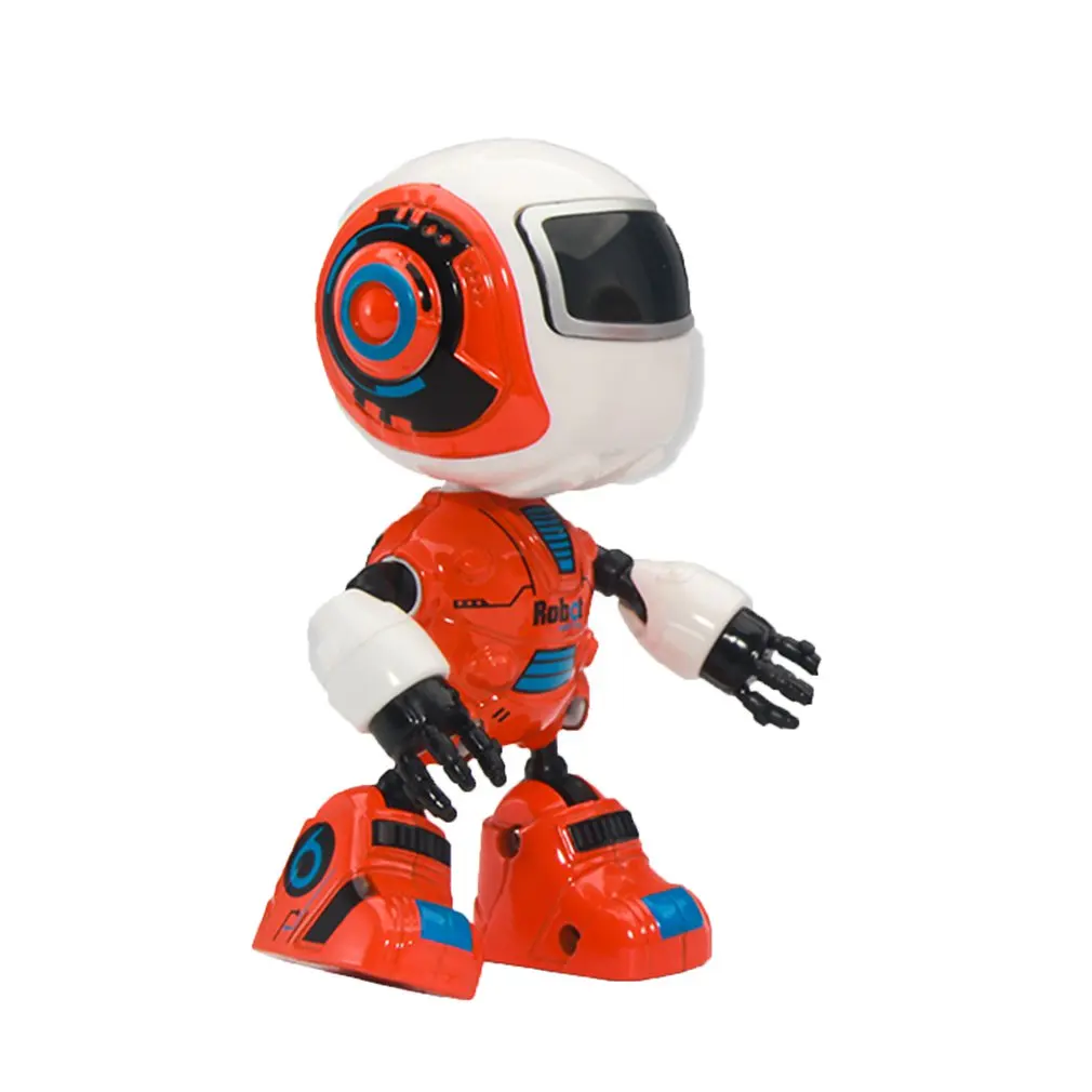 orange RC сплав робот Сенсорное зондирование светодиодный глаз умный голос DIY тело многофункциональная музыкальная модель игрушка детская игрушка подарок - Цвет: orange