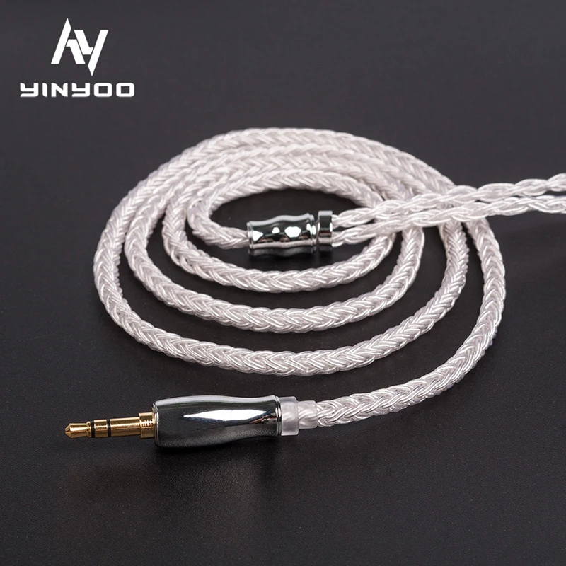 Offerte Yinyoo 16 Core Ad Alta Purezza Argento Placcato Cavo di 2.5 3.5 4.4MM Con MMCX 2PIN QDC TFZ PER KZZS10 Pro AS10 ZSN PRO C12 TFZ BL 03