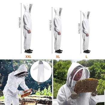 

Cotton Full Body Beekeeping Clothing Veil Hood Hat Anti-Bee Coat Special Protective Clothing Beekeeping Bee Suit Equipment