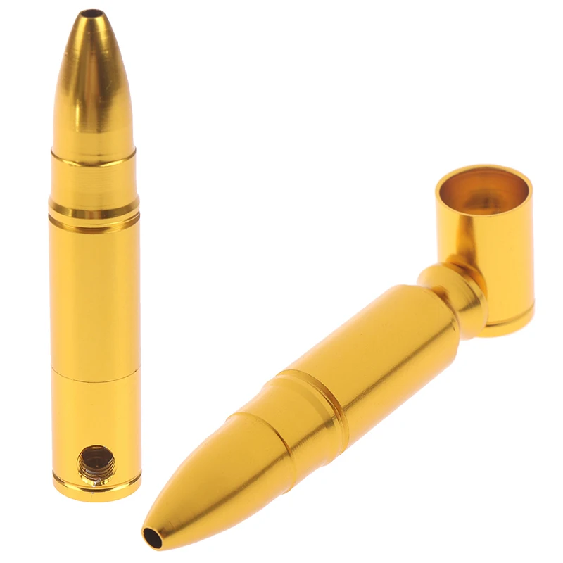 1PC Metal Smoking Pipe Smoke Herb Gold Tobacco Pipe Tobacco Pipes Accessories