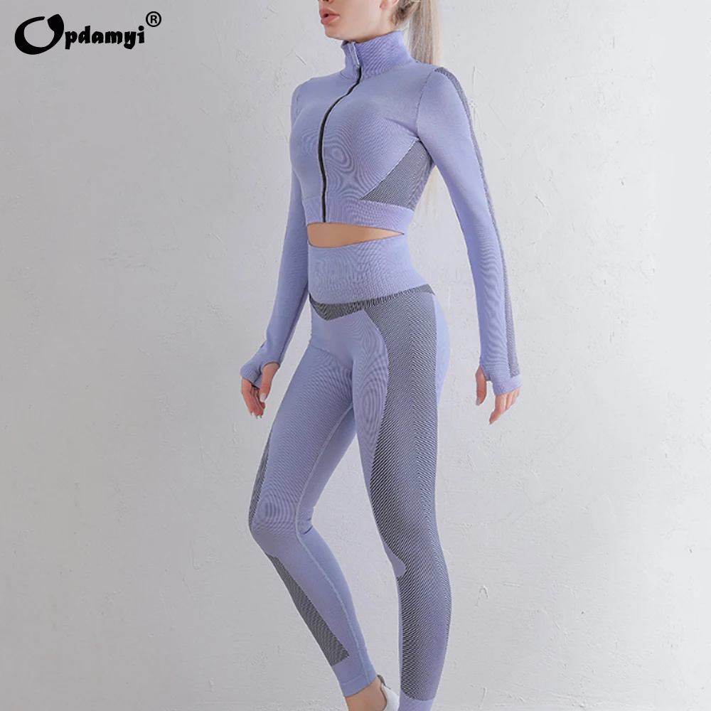 New 2 Piece Sets Womens Outfits Yoga Sets Seamless Gym Clothes Sport