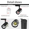 LED Track Light 220V Fixture Led Track Lamp Set Spot Lighting Fixture COB Spotlight Rail 12/20/30/40W For Store Kitchen Indoor 6
