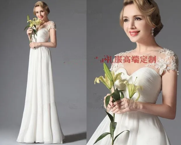 Свадебное платье с коротким рукавом, кружевной аппликацией, длинное,, vestido de festa, вечерние, элегантные, вечерние платья, платья для матери невесты