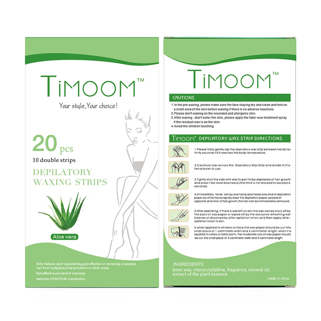 20x Wax Strips Hair Remover Face Arm Legs Ready To Use Quick Easy Finishing