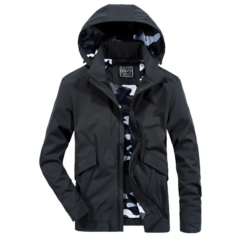 

Men's Clothing Autumn Thin Casual Solid Color Outdoor Windproof Breathable Loose Sports Jacket Male Harajuku Windbreaker
