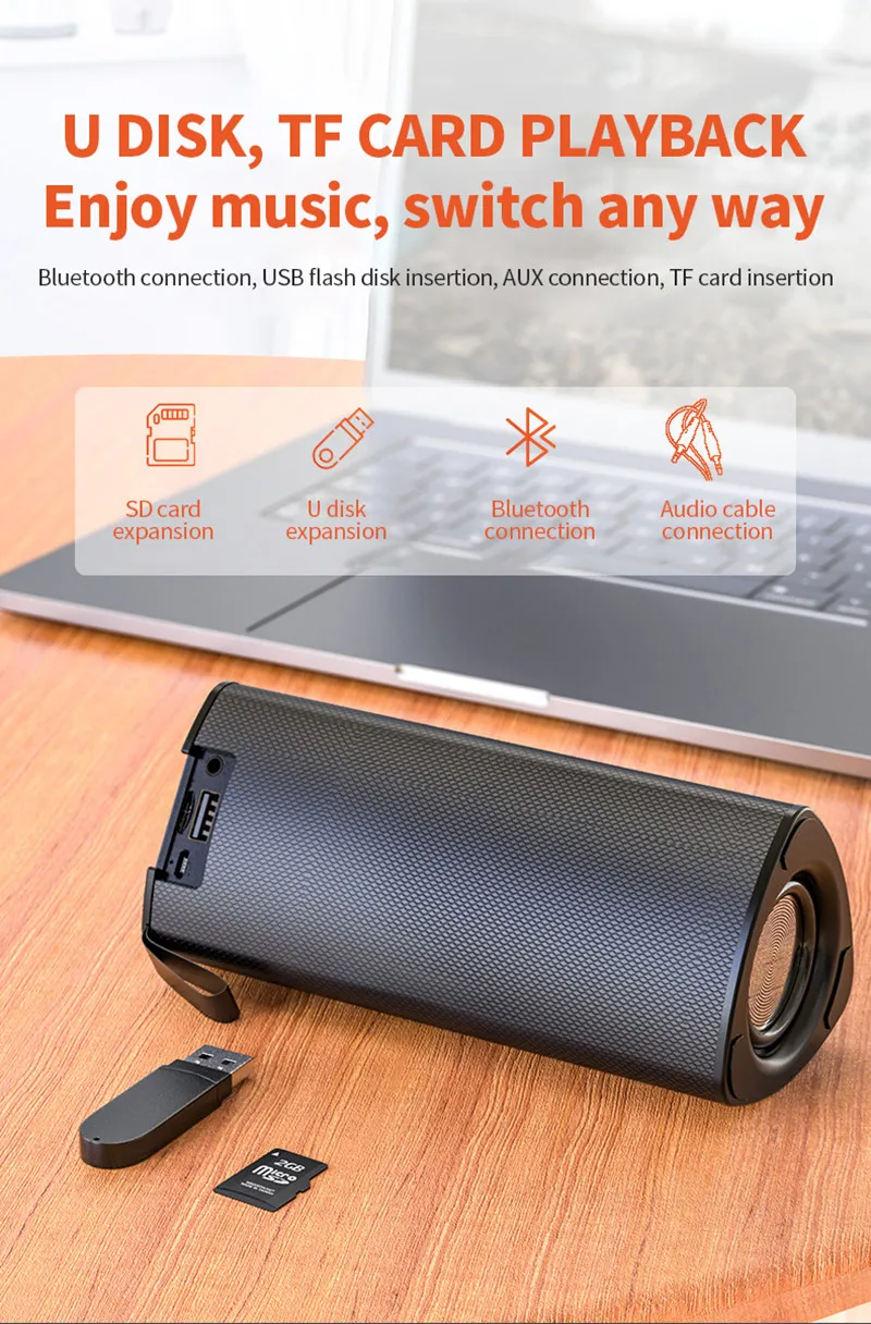 E-330 беспроводной мини портативный Bluetooth динамик Открытый громкий динамик стерео музыка объемный бас динамик для телефона Поддержка TF карты