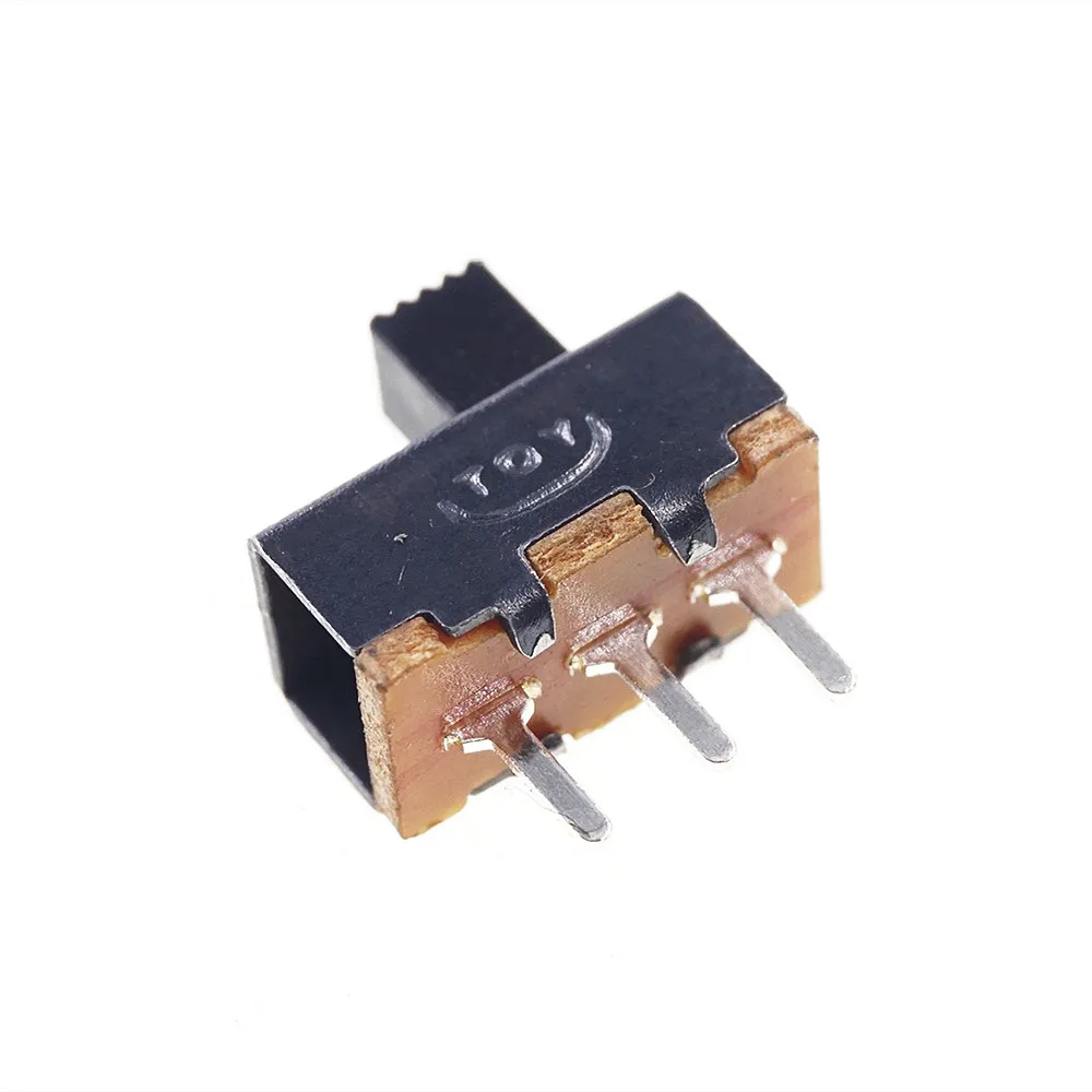 Painel Pcb com Duas Posições 1000 mm Interruptor de Corrediça com Pinos Spdt 1p2t Mini Altura Vertical do Botão 4.0 mm Ss12f17g4 com Peças